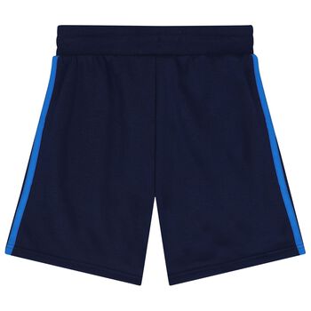 Navy Blue Trefoil Logo Shorts