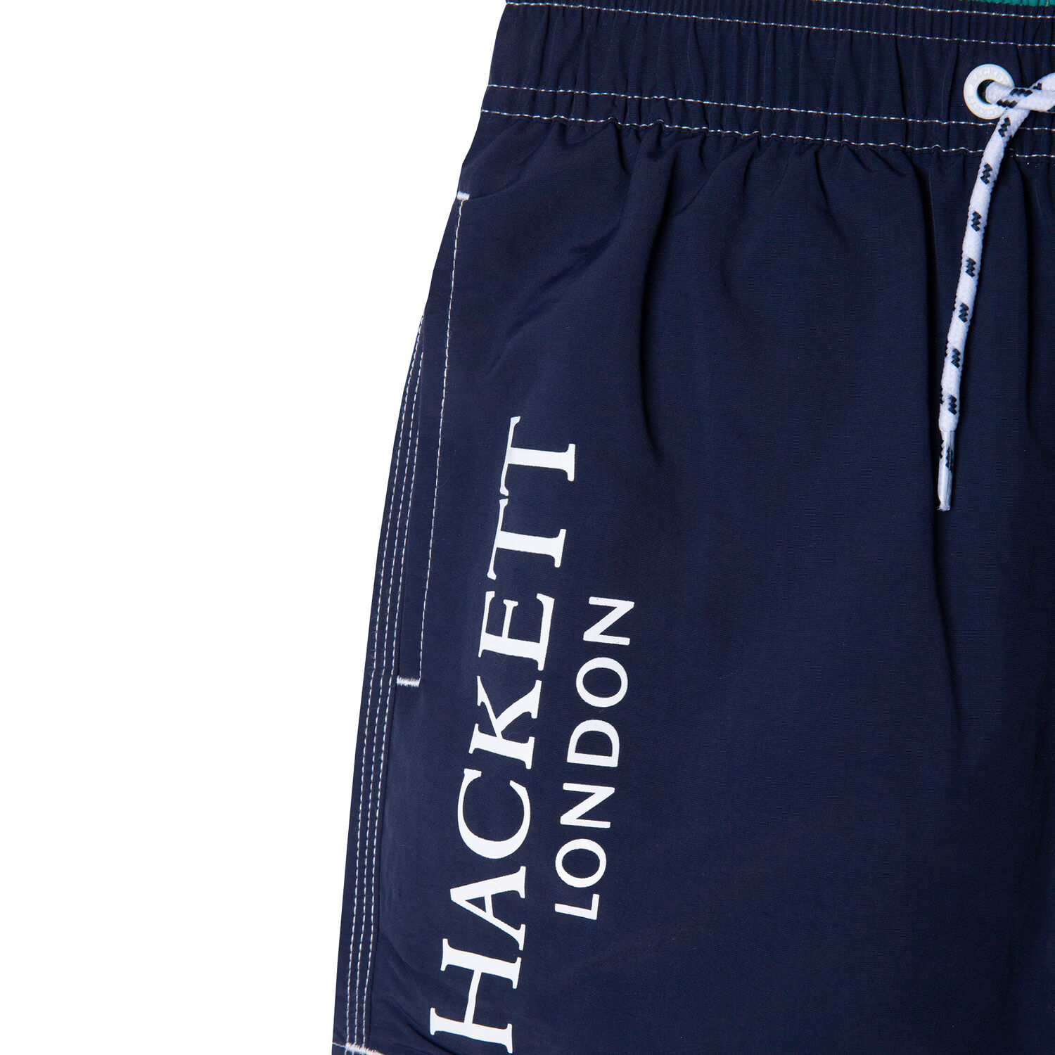 Boys Navy Nylon Swim Shorts, 1, hi-res