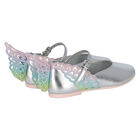 Girls Silver Ballerina Shoes, 1, hi-res