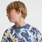 Boys Blue Palm Tree T-Shirt, 1, hi-res
