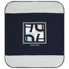 Baby Boys Navy Blue Logo Baby Blanket , 1, hi-res