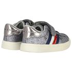 Girls Silver Logo Trainers, 1, hi-res