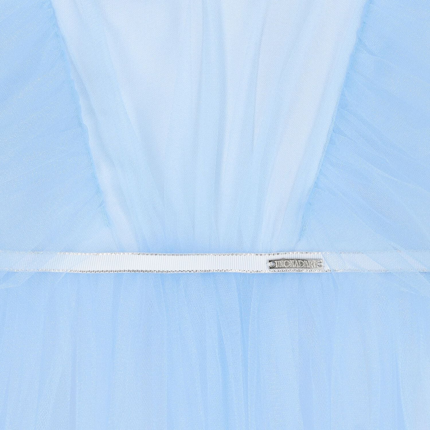 Girls Blue Ruffled Tulle Dress, 1, hi-res