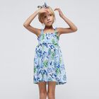 Girls Blue Pineapple Dress Set, 4, hi-res