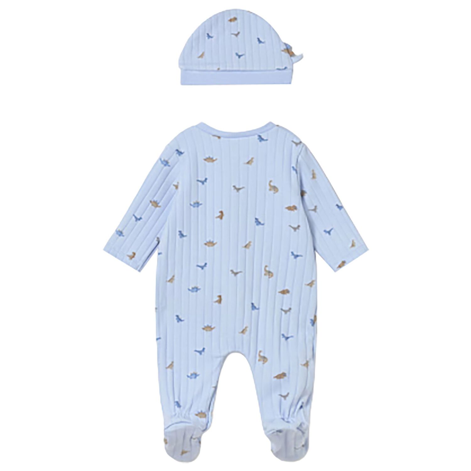Baby Boys Blue Dinosaur Babygrow Set, 2, hi-res