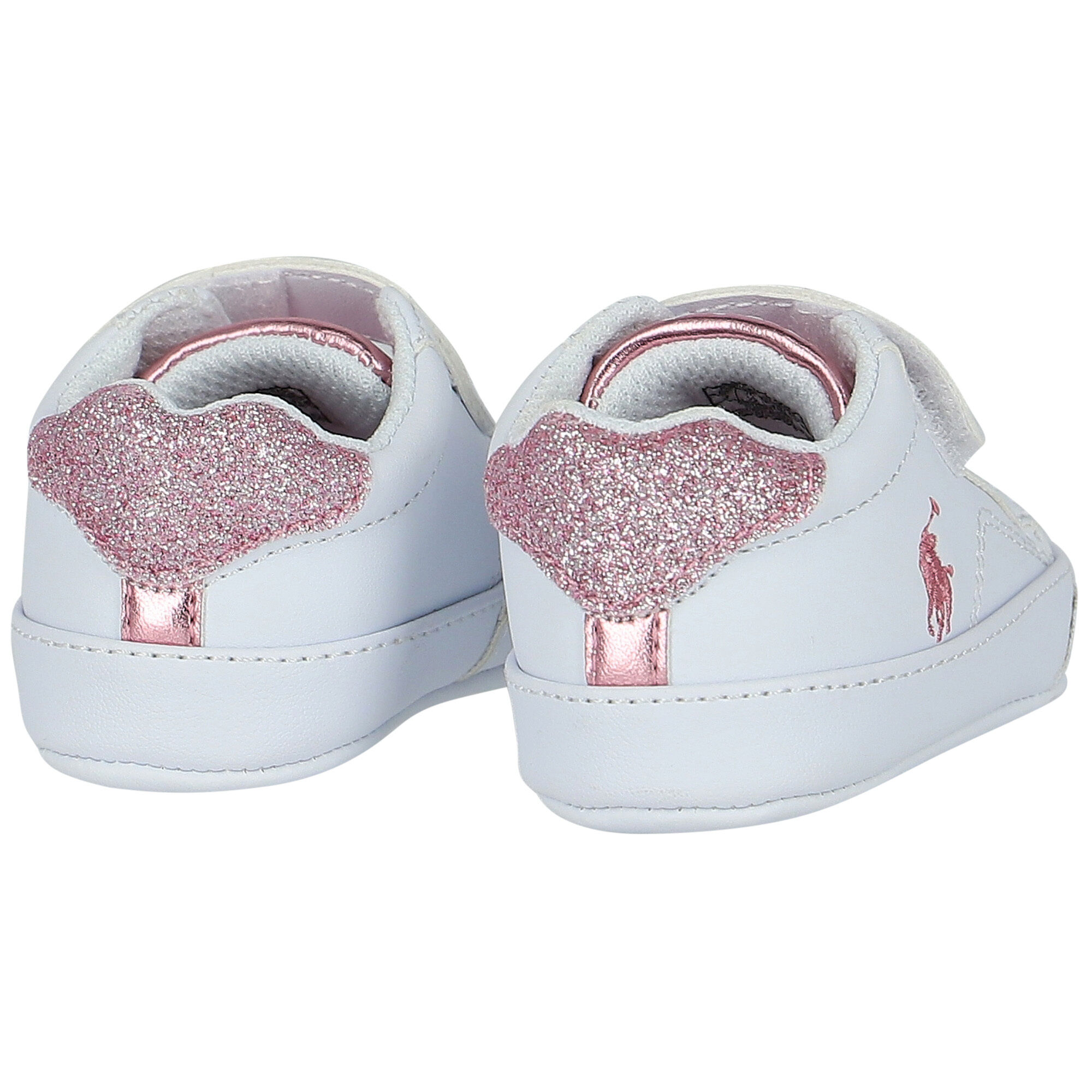 Ralph Lauren Baby Girls White Logo Pre Walker Shoes Junior