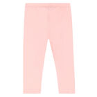 Younger Girls Pink Logo Leggings, 2, hi-res