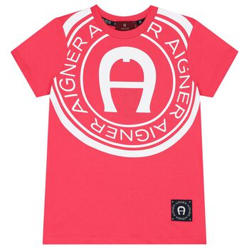 Aigner Boys Red Logo T-Shirt, 3 Boys Red Logo T-Shirt