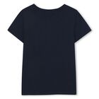Girls Navy Blue Logo T-Shirt, 2, hi-res