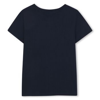 Girls Navy Blue Logo T-Shirt