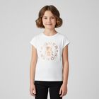 Girls White Bear Logo T-Shirt, 1, hi-res