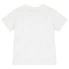 Girls White Logo T-Shirt, 1, hi-res