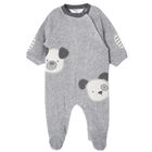 Baby Boys Grey Dog Babygrow, 1, hi-res