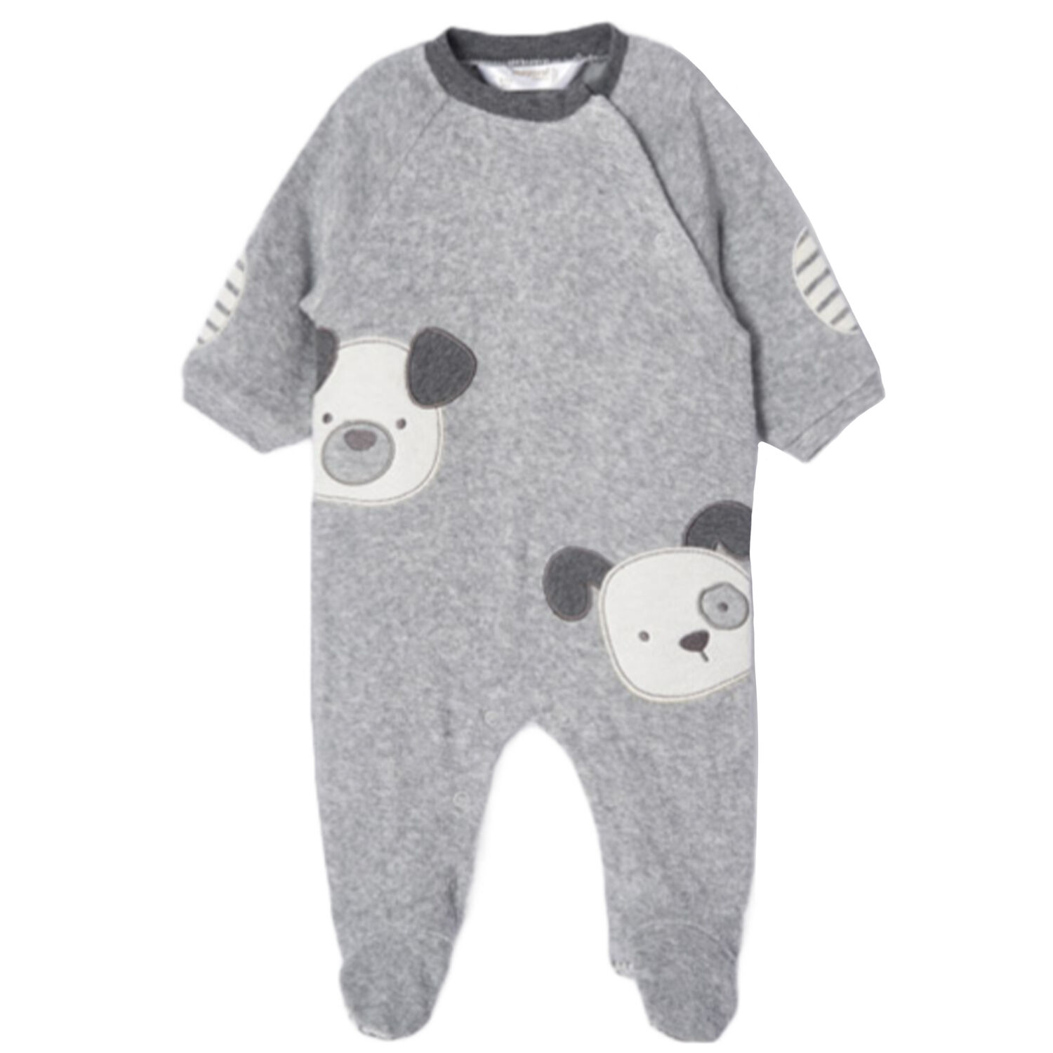 Baby Boys Grey Dog Babygrow, 1, hi-res