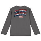 Boys Grey Marvel Long Sleeve Top, 1, hi-res