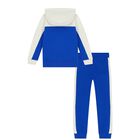 Boys White & Blue Logo Tracksuit, 2, hi-res