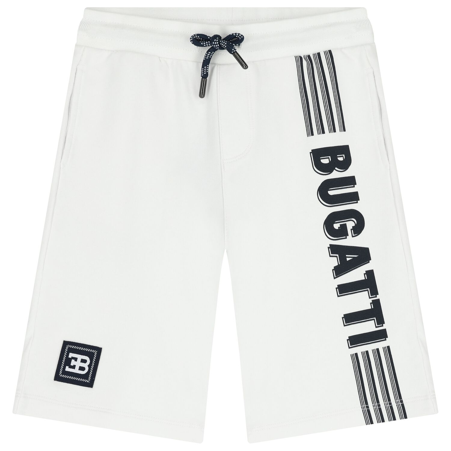 Boys Navy Blue Logo Shorts, 1, hi-res
