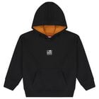 Boys Black Basketball Logo Hooded Top, 1, hi-res