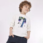 Boys Ivory Polar Bear Long Sleeve Top, 1, hi-res