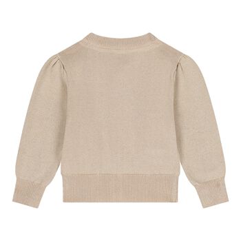 Baby Girls Gold Bow Cardigan