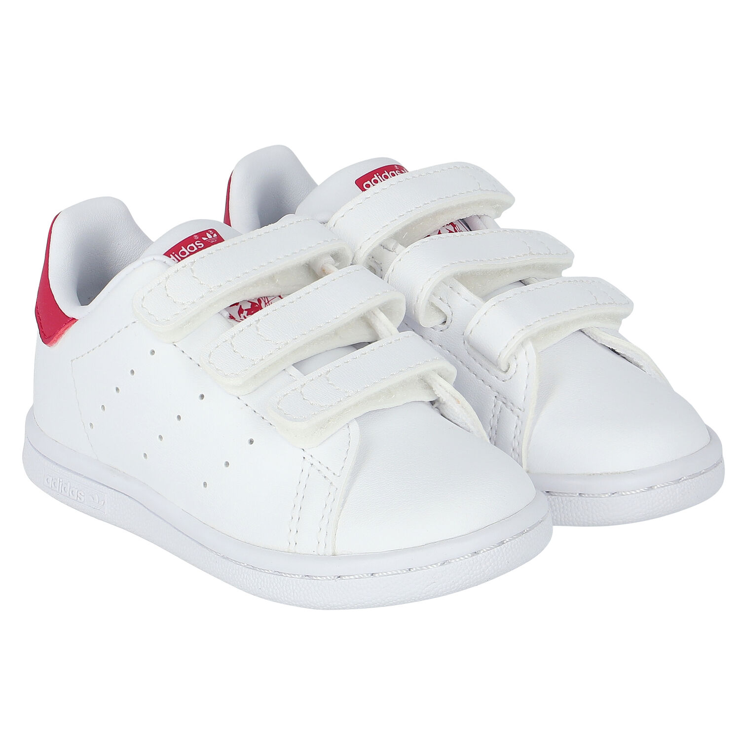 Girls White Stan Smith Trainers, 1, hi-res