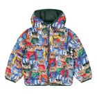 Younger Boys Multi-Coloured Teddy Bear Logo Padded Puffer Jacket, 1, hi-res