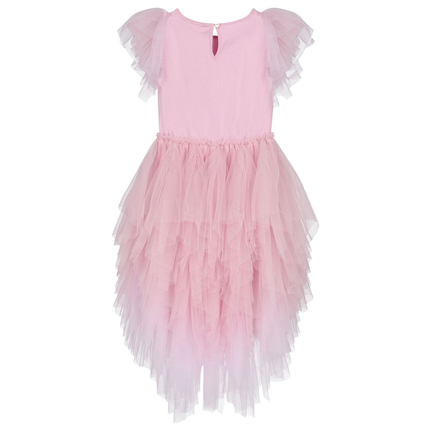 Girls Pink & Purple Ruffled Tulle Dress, 1, hi-res