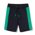Boys Navy Blue Jersey Shorts, 1, hi-res