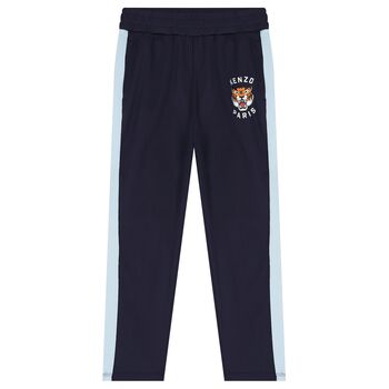 Navy Blue Tiger Logo Joggers