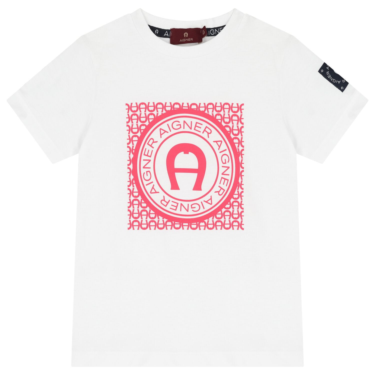 Boys White Logo T-Shirt, 3, hi-res image number null