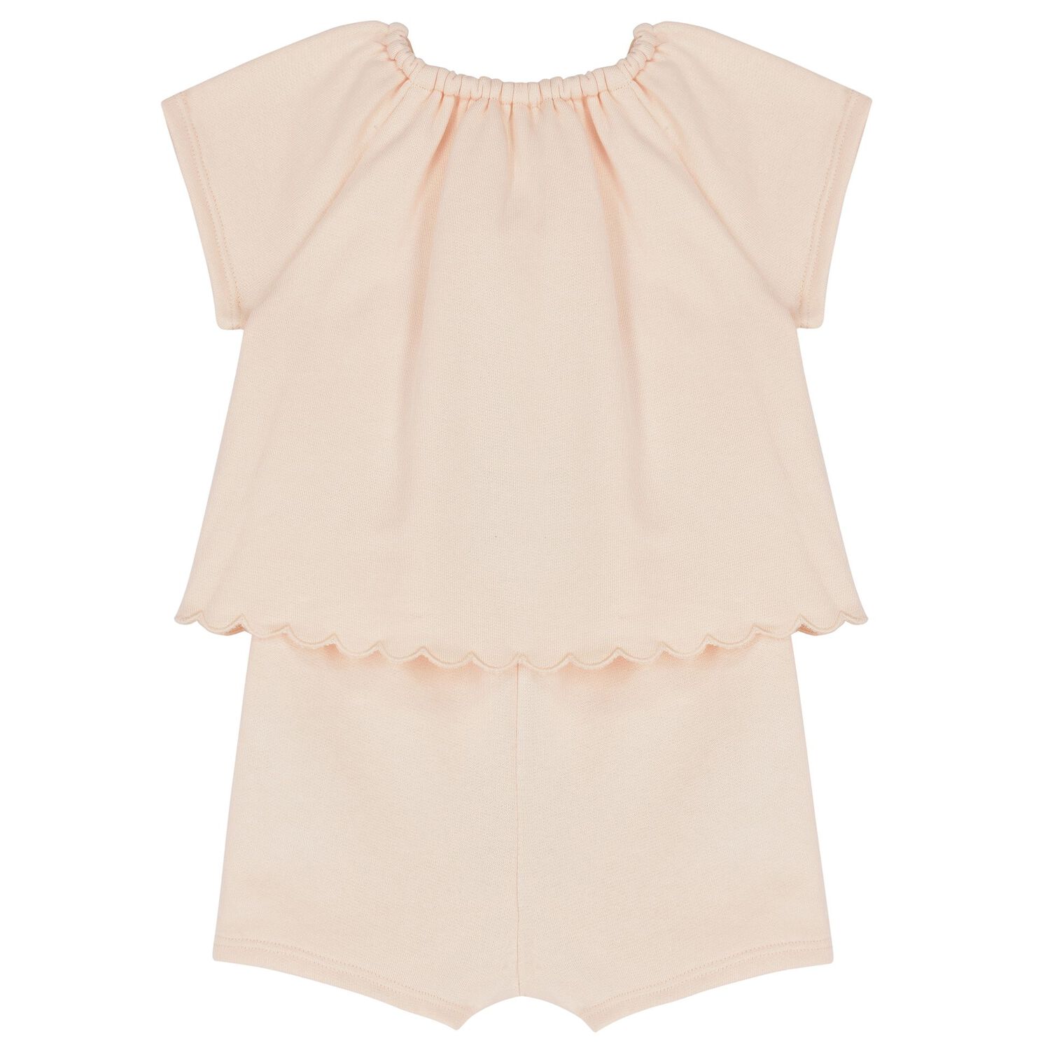 Baby Girls Pink Logo Romper, 1, hi-res
