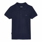 Boys Navy Blue Polo Shirt, 2, hi-res