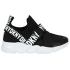 Black Logo Trainers, 1, hi-res