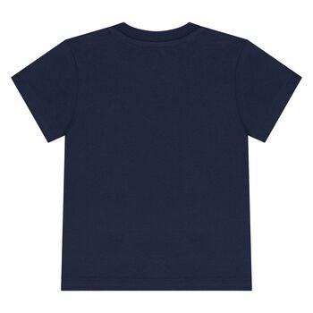Younger Navy Blue Teddy Bear Logo T-Shirt