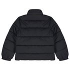 Boys Black Logo Puffer Jacket, 1, hi-res