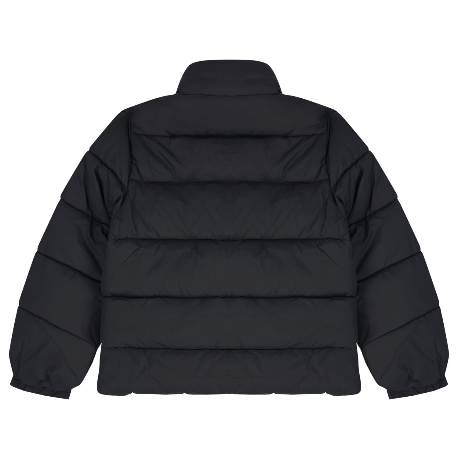 Boys Black Logo Puffer Jacket, 1, hi-res