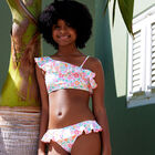 Girls White & Pink Floral Bikini, 1, hi-res