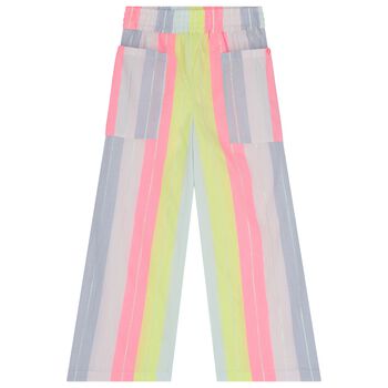 Girls Multi-Coloured Stripes Trousers