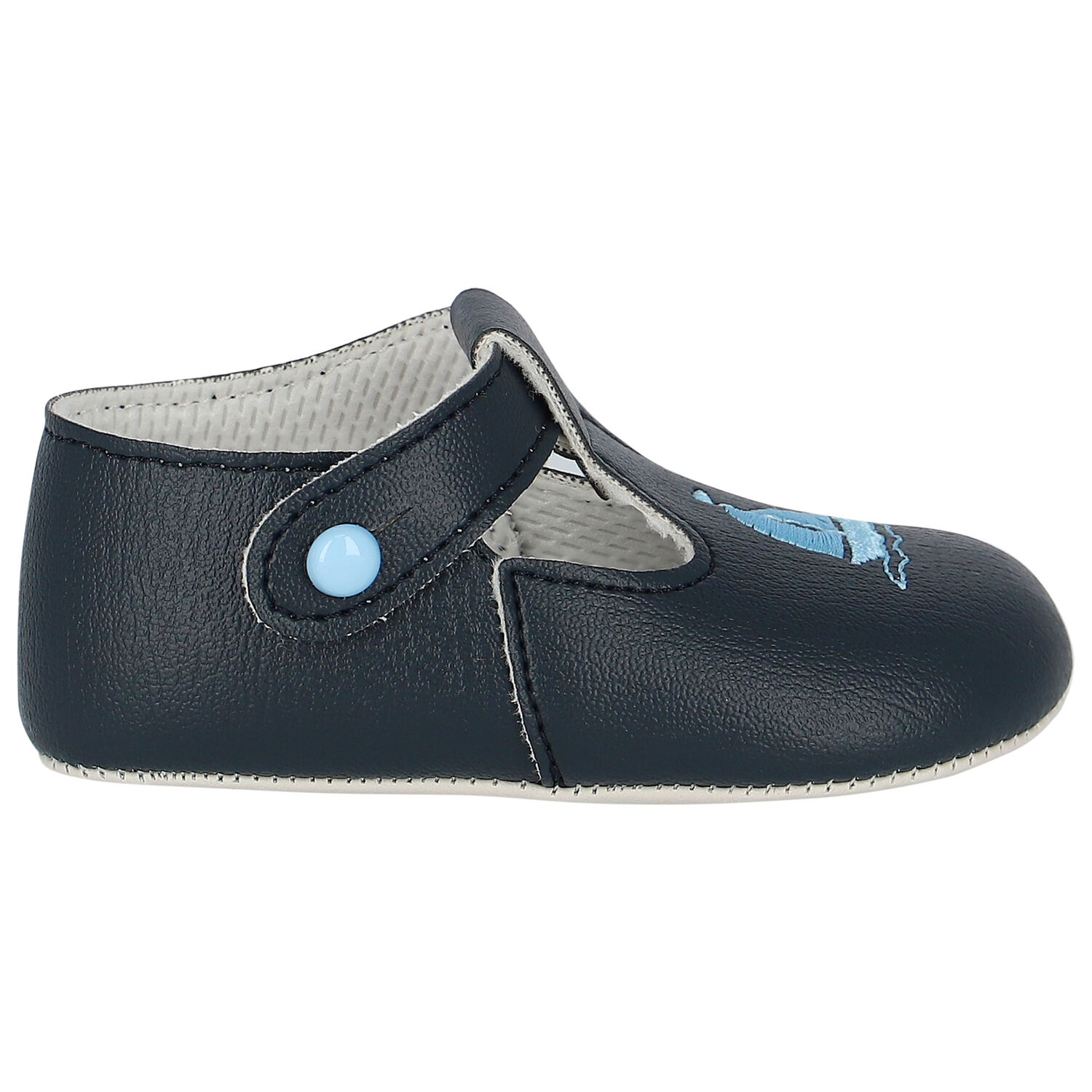 Baby Boys Navy Blue Pre Walker Shoes, 3, hi-res image number null