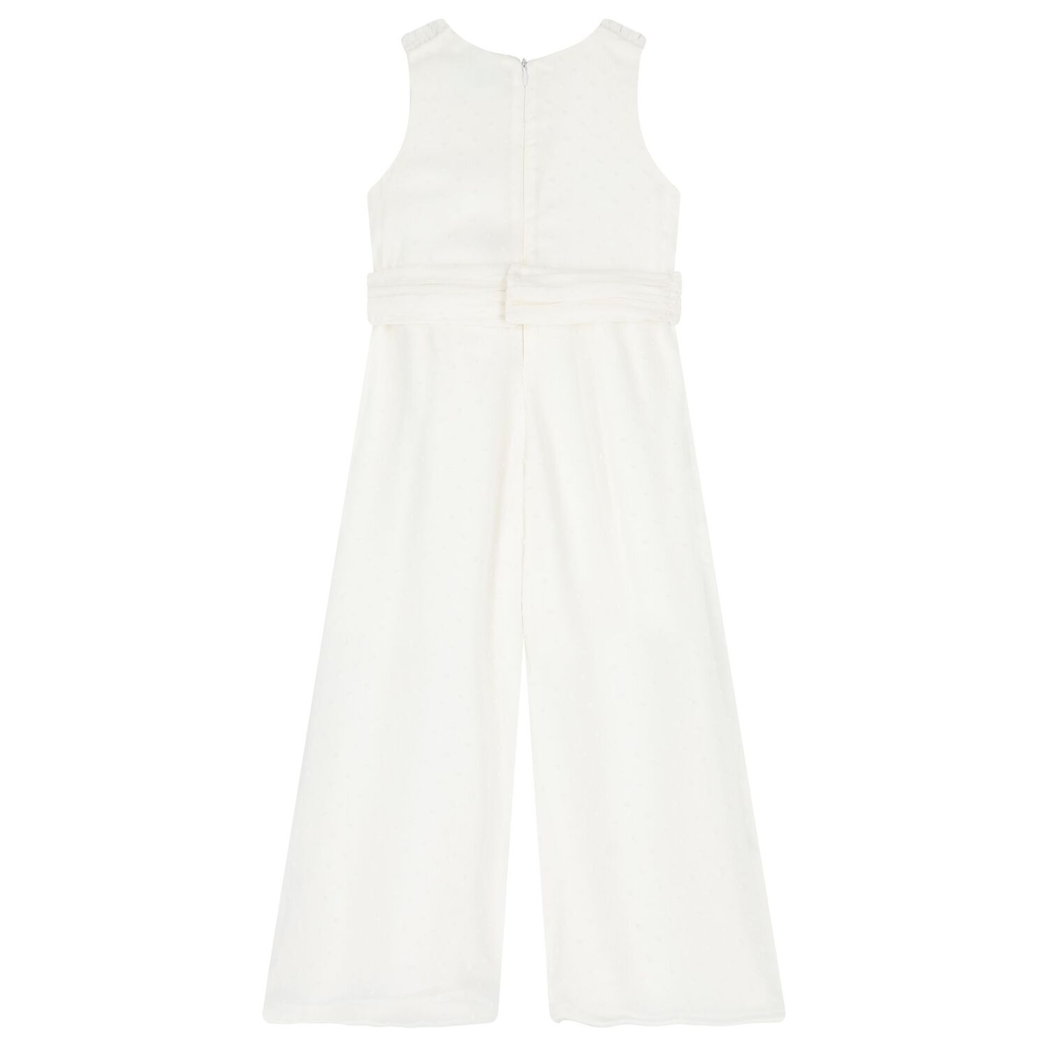 Girls White Flower Jumpsuit, 1, hi-res image number null