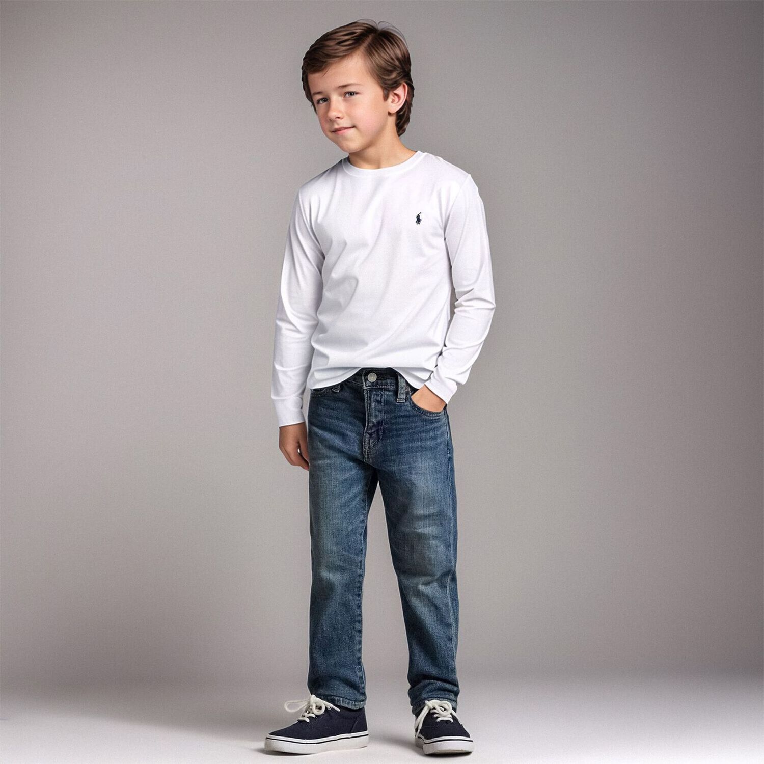 Boys Blue Denim Pants, 1, hi-res