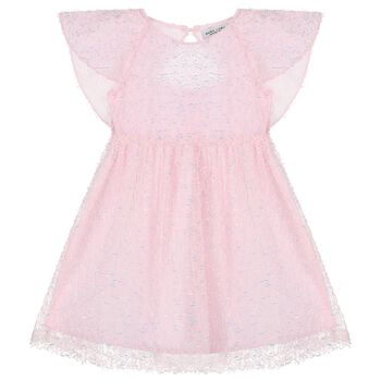 Girls Pink Embellished Tulle Dress
