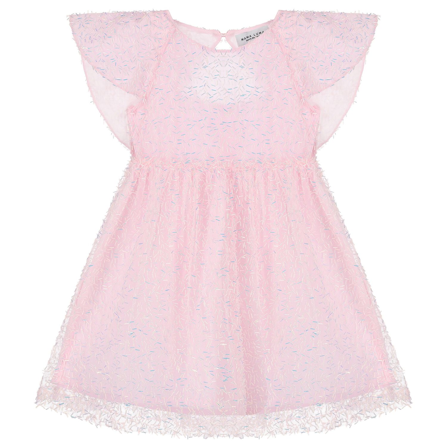 Girls Pink Embellished Tulle Dress, 1, hi-res image number null