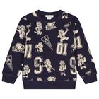 Boys Navy Blue Lion & Tiger Sweatshirt, 1, hi-res