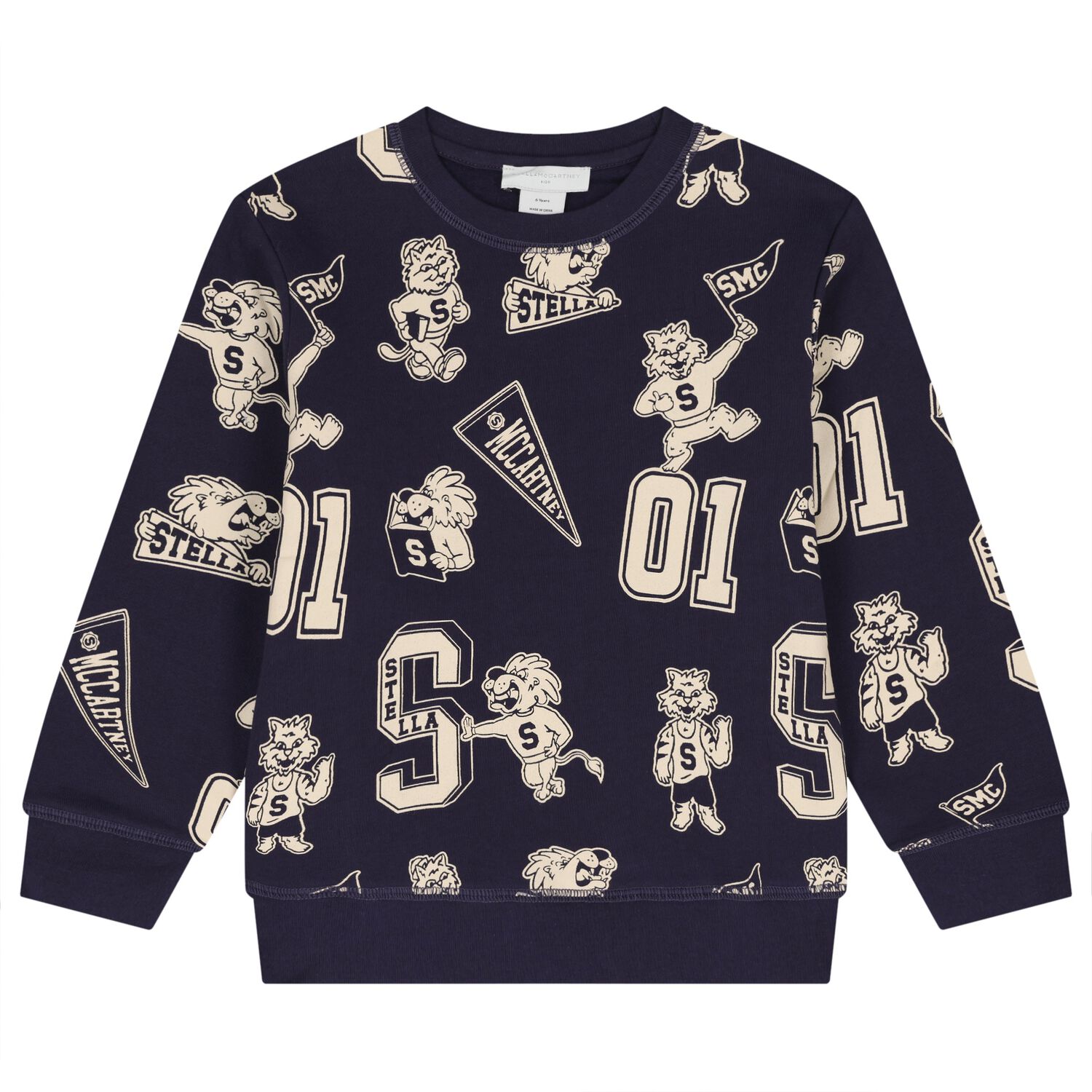 Boys Navy Blue Lion & Tiger Sweatshirt, 1, hi-res