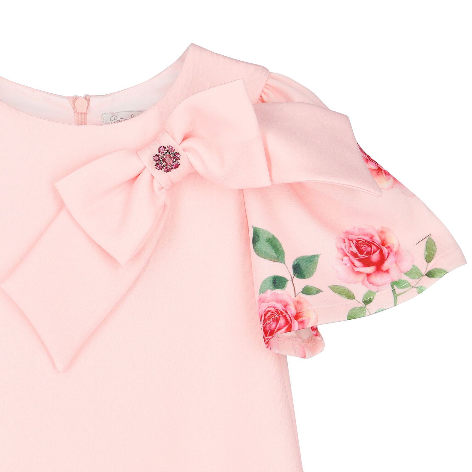 Girls Pink Floral Dress, 1, hi-res