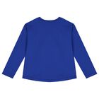 Girls Blue Logo Long Sleeve Top, 1, hi-res