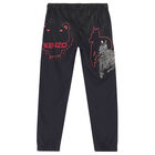 Girls Dark Grey Logo Joggers, 1, hi-res
