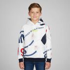 Boys Multi-Coloured Logo Hooded Top, 2, hi-res