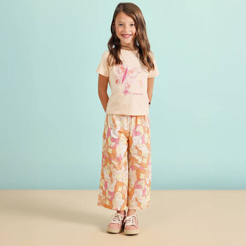 Girls Pink & Orange Trousers